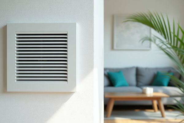 Close up of vent in hallway